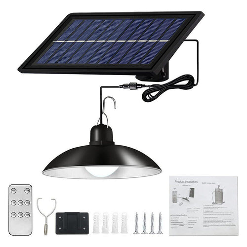 2Pack Solar Pendant Hanging Light Dimmable Outdoor Indoor Garden Yard Shed Lamp