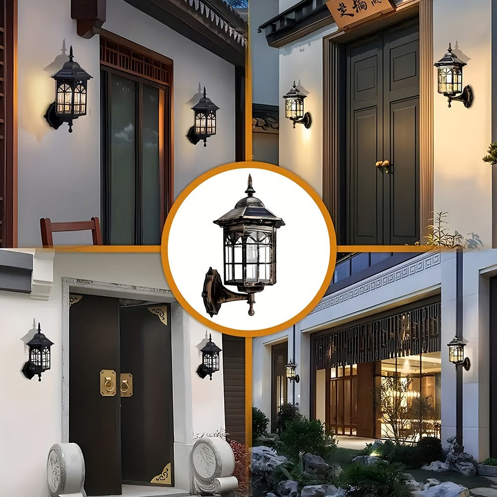 4Pack LED Solar Wall Lantern Light Dusk To Dawn Sconce Lamp Porch Outdoor Lamp